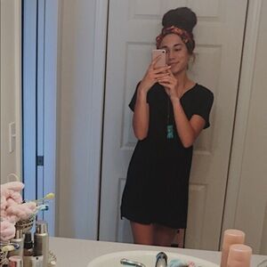 Size small black Abercrombie t shirt dress